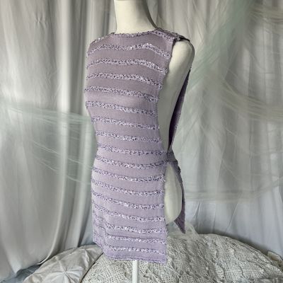 Shimmery Purple Knit Dress