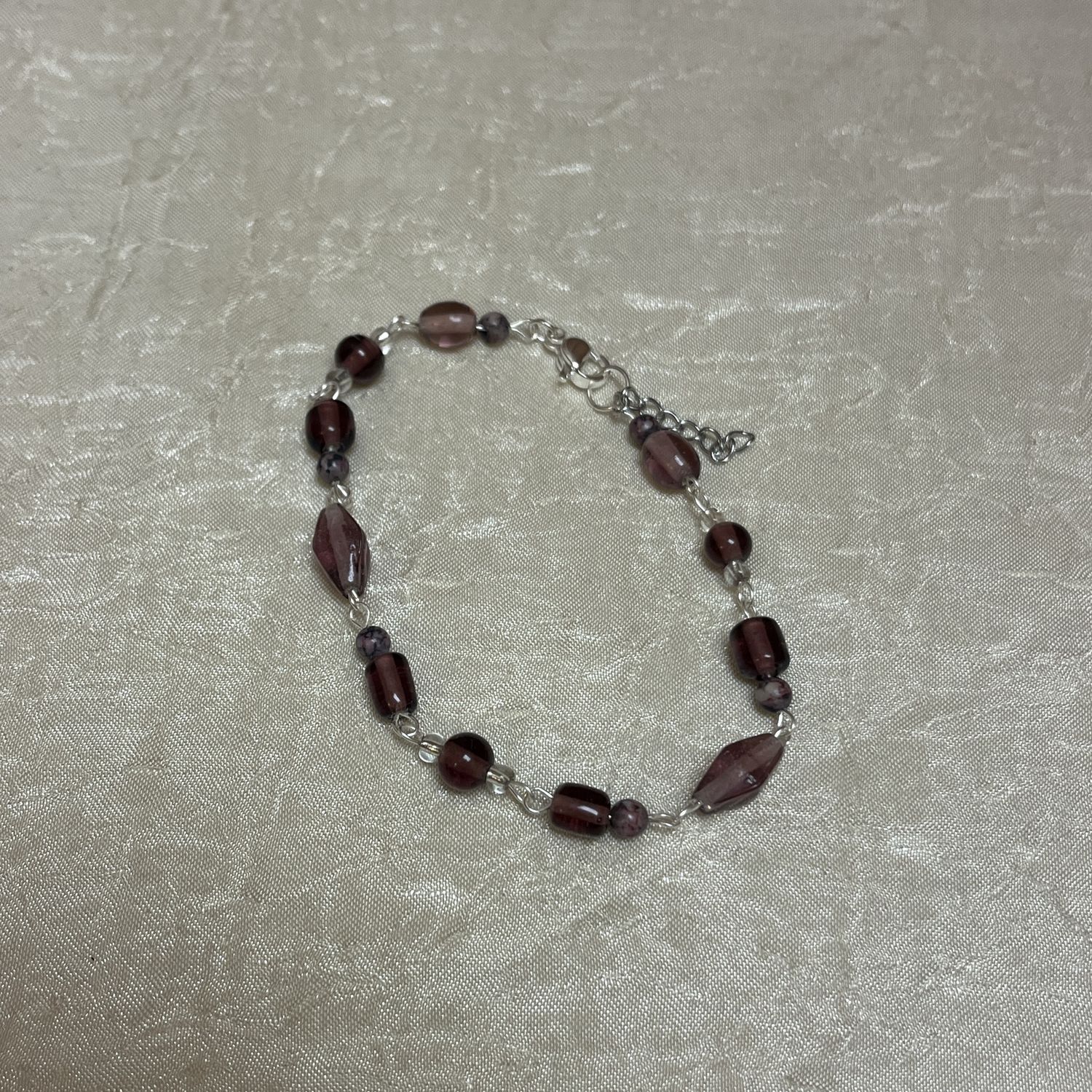 purple beaded bracelet
