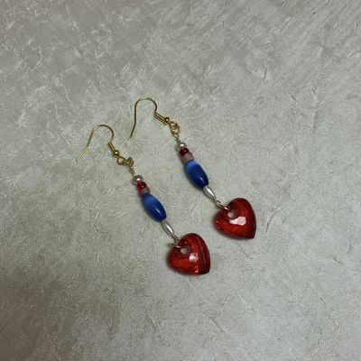 candy heart earrings