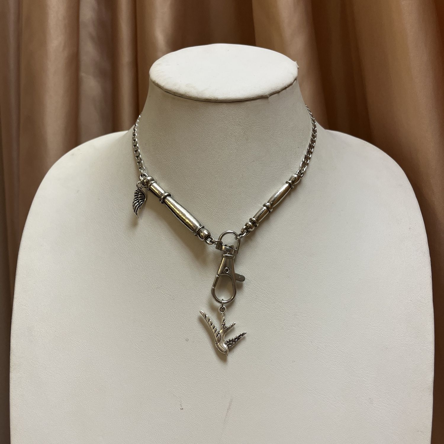 Swallows Silver Necklace