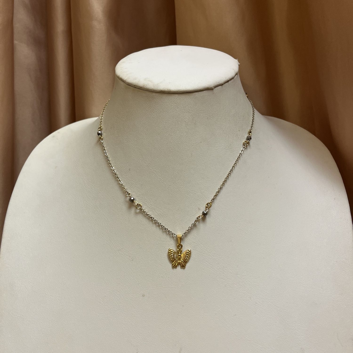 Beaded Butterfly Necklace