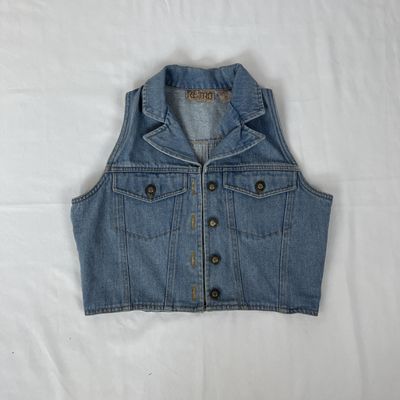 denim mini vest