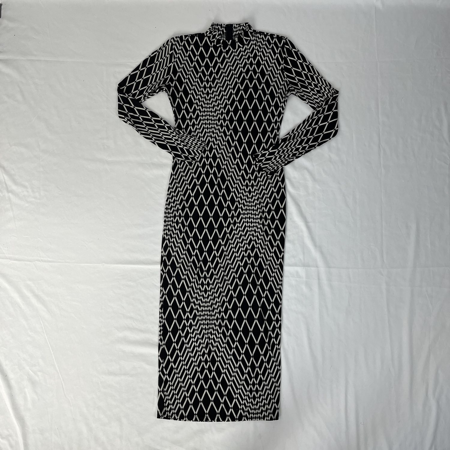 geometric maxi dress