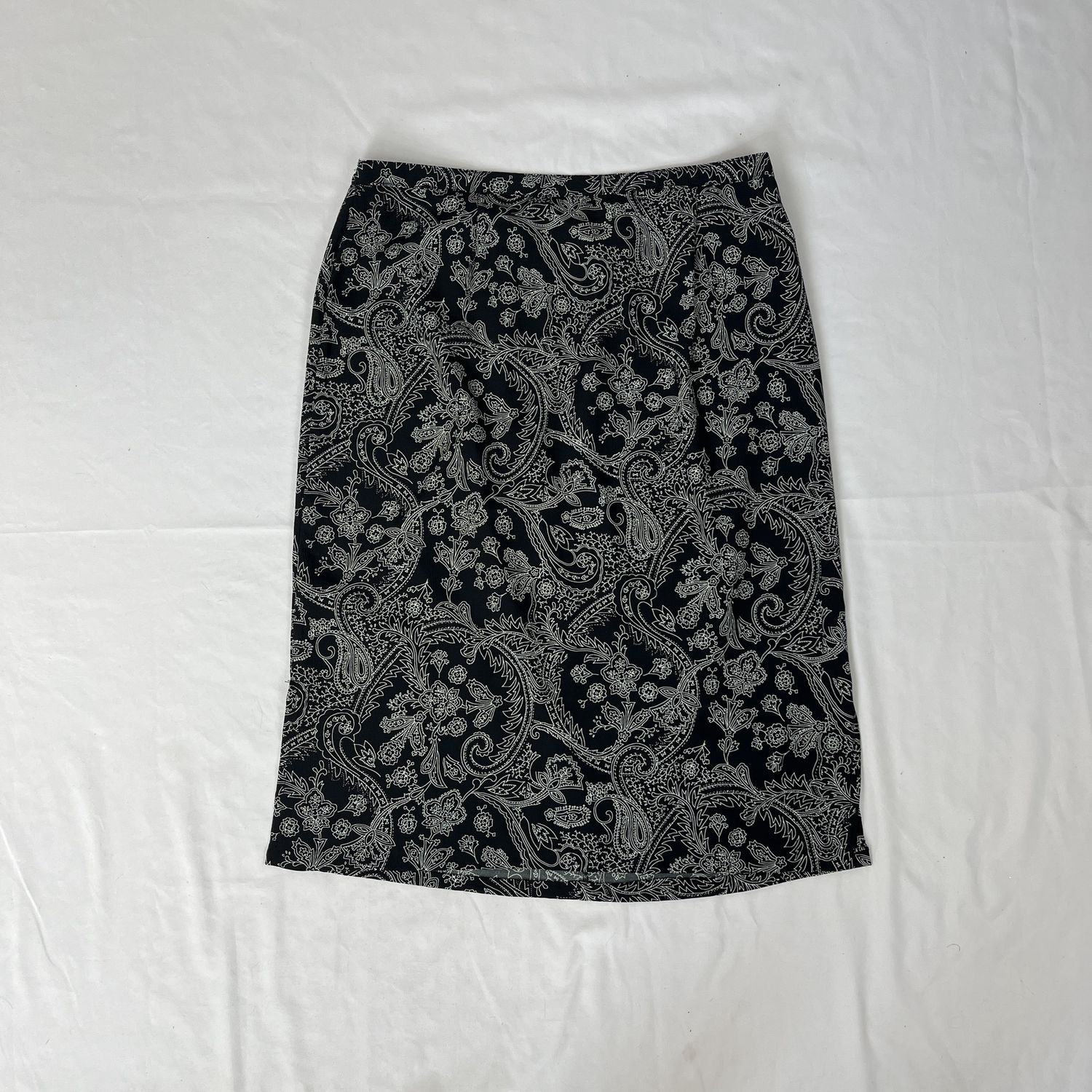 paisley midi skirt