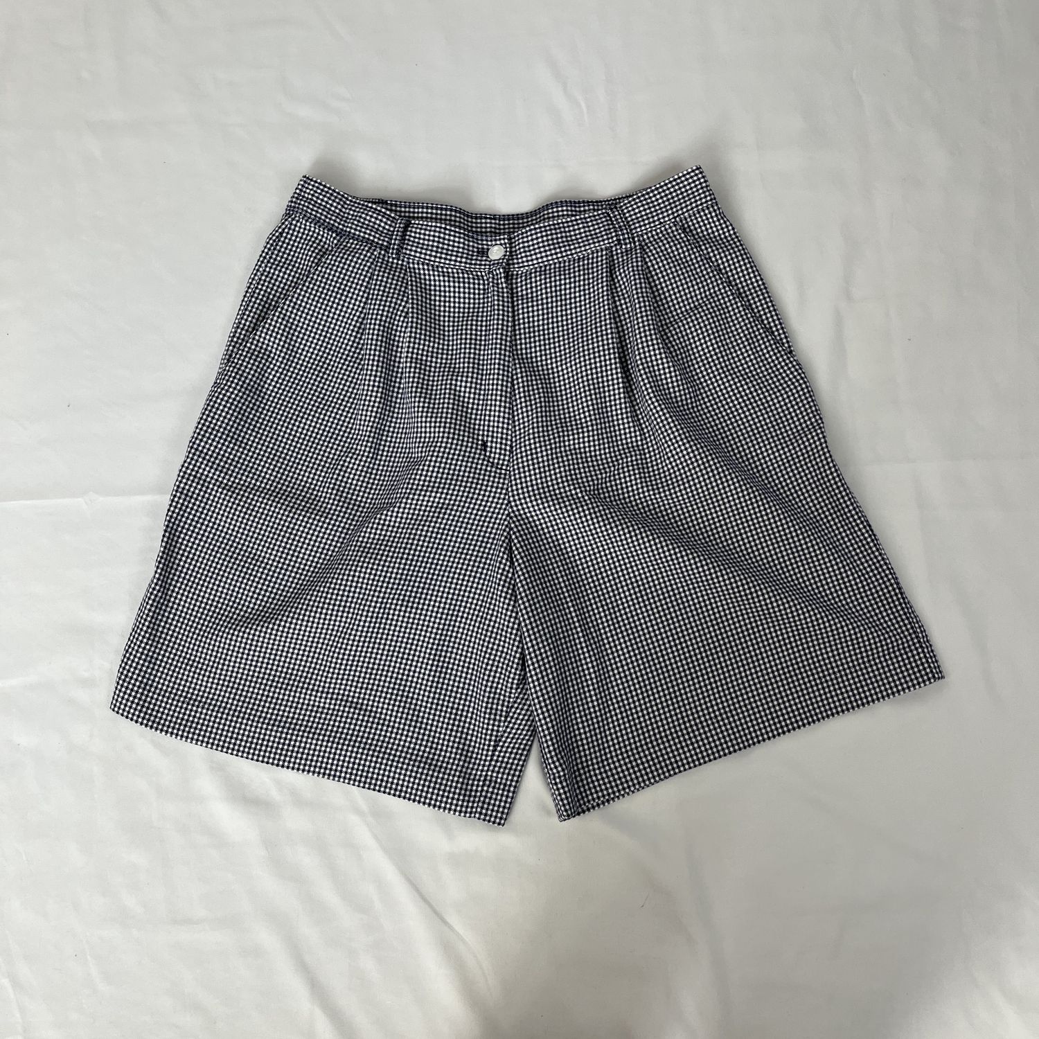 blue herringbone shorts