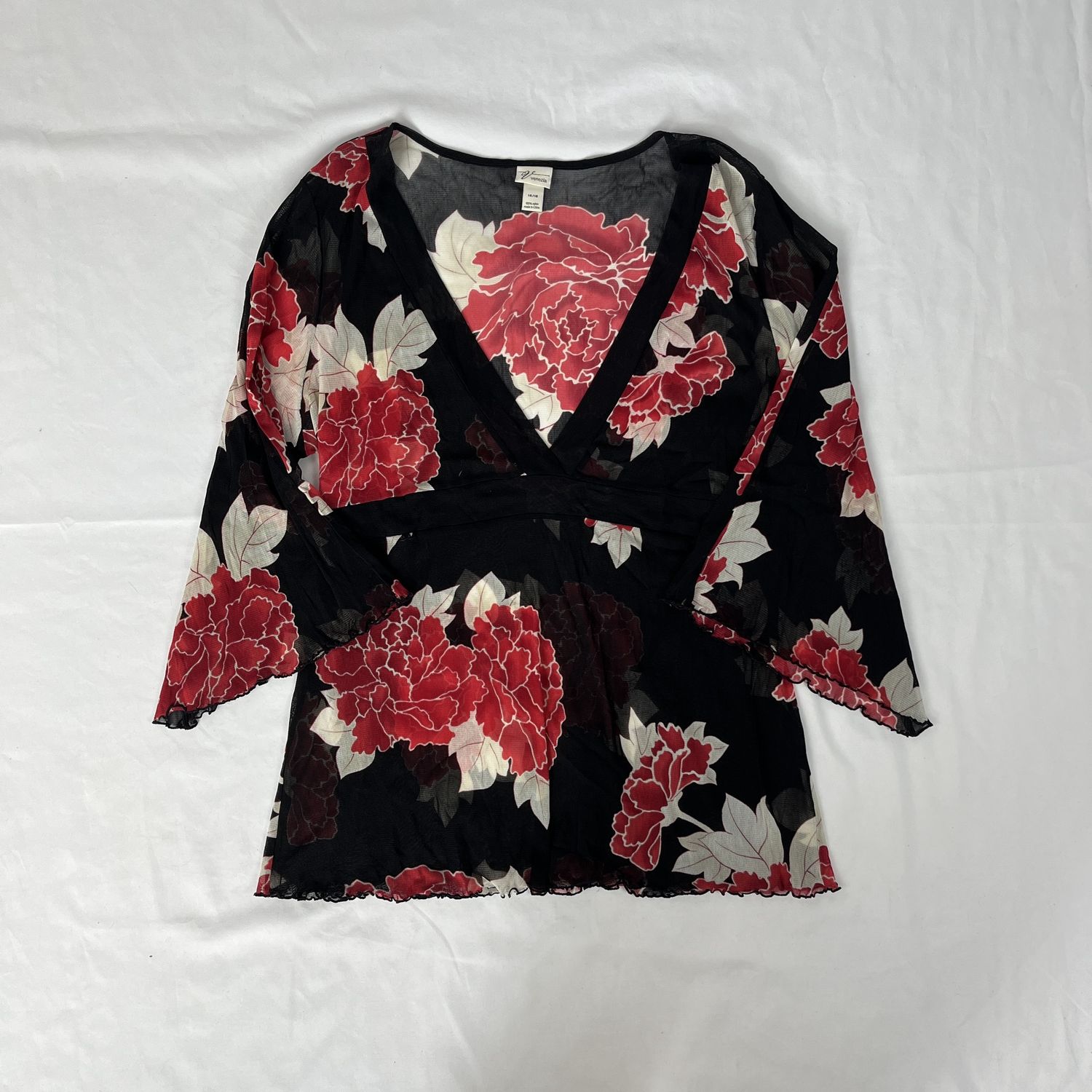tie-back red flower top