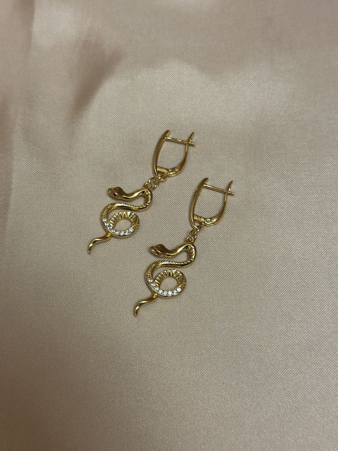 sparkle snake earrings