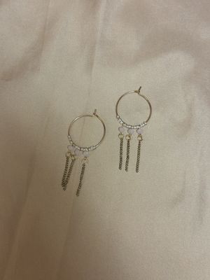 pink hoop earrings