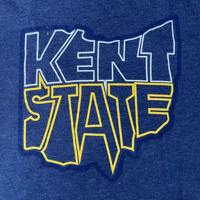 Navy cropped KSU cropped tee