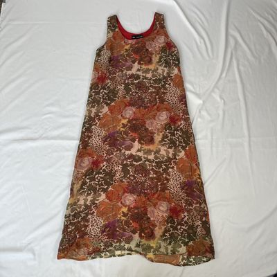 textured red patterned dress