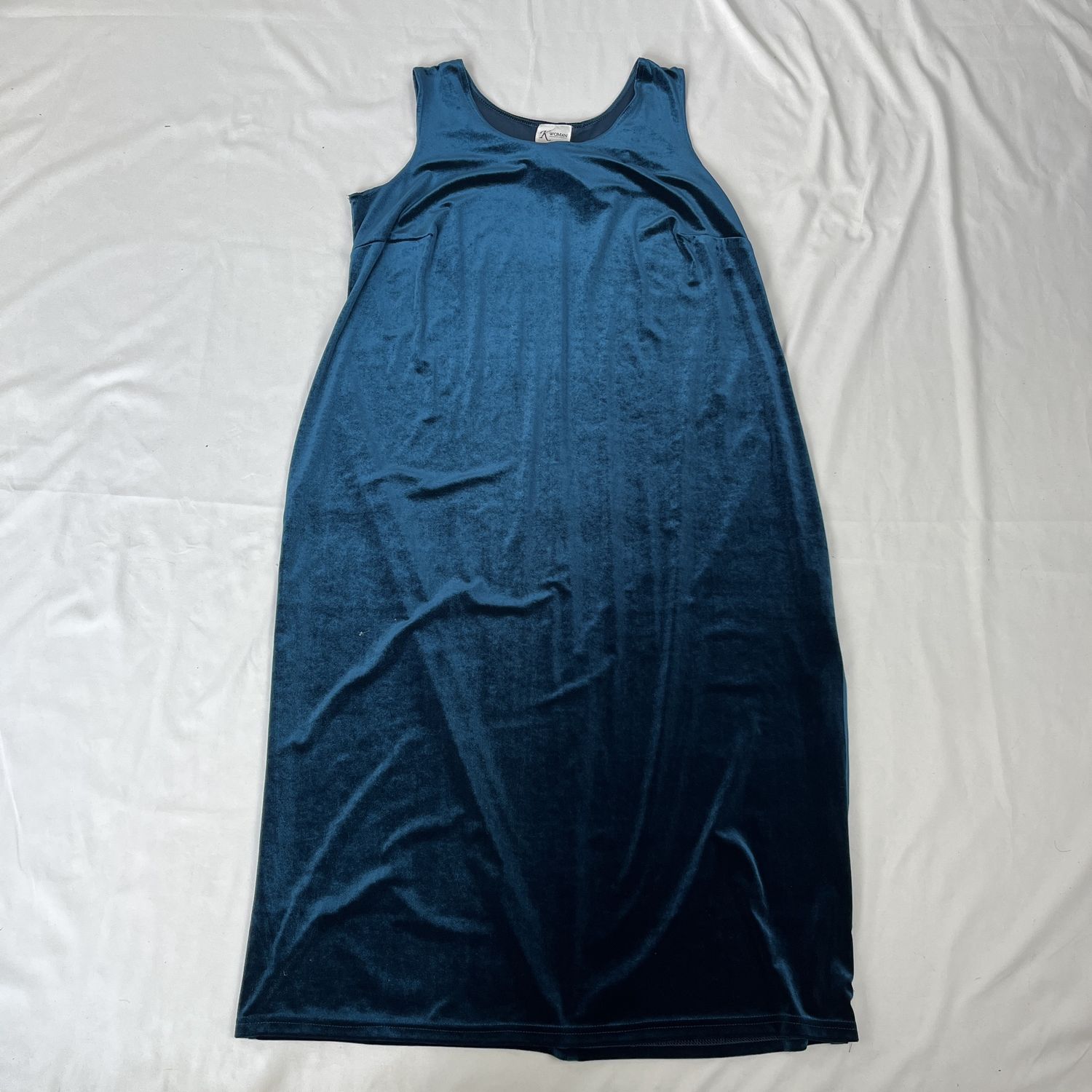 blue velvet tank dress