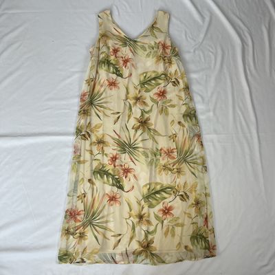 yellow tropical summer dress