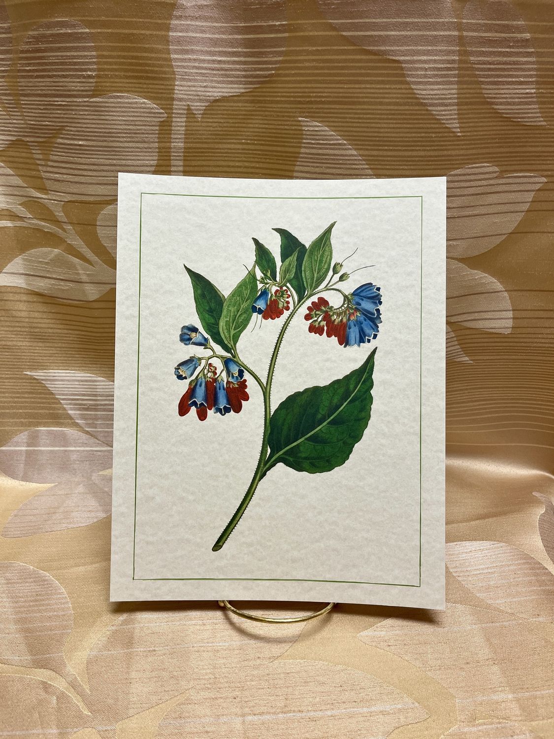 blue vintage flower print