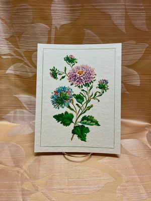 purple vintage flower print