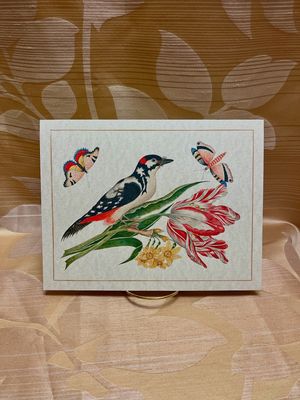 black bird vintage print