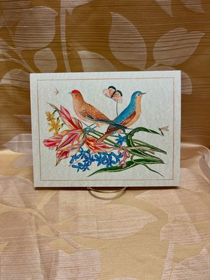 blue bird vintage print