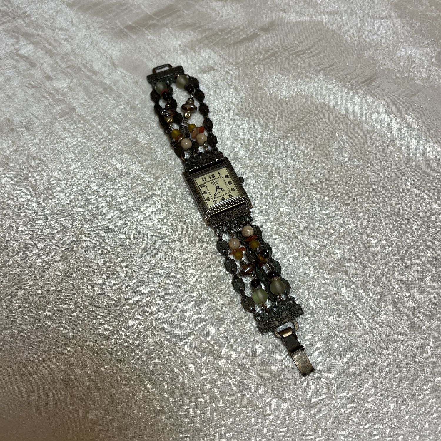 bronze beaded antique watch
