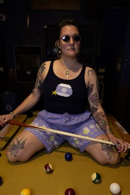 #10 blue pool ball tank