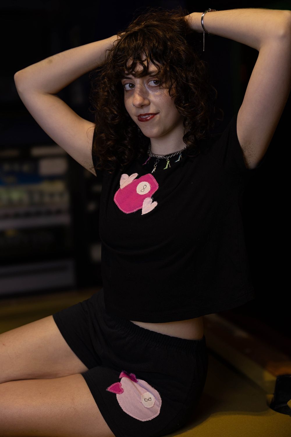 #8 pink pool ball tee