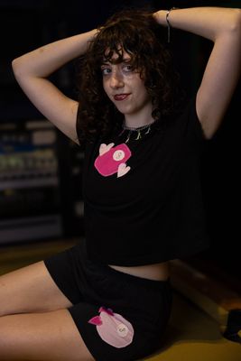 #8 pink pool ball tee