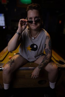 8 ball grey muscle tank