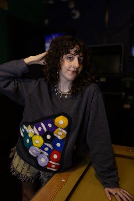 racked pool ball crewneck