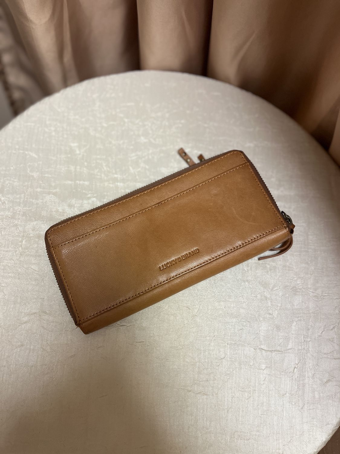 tan lucky wallet