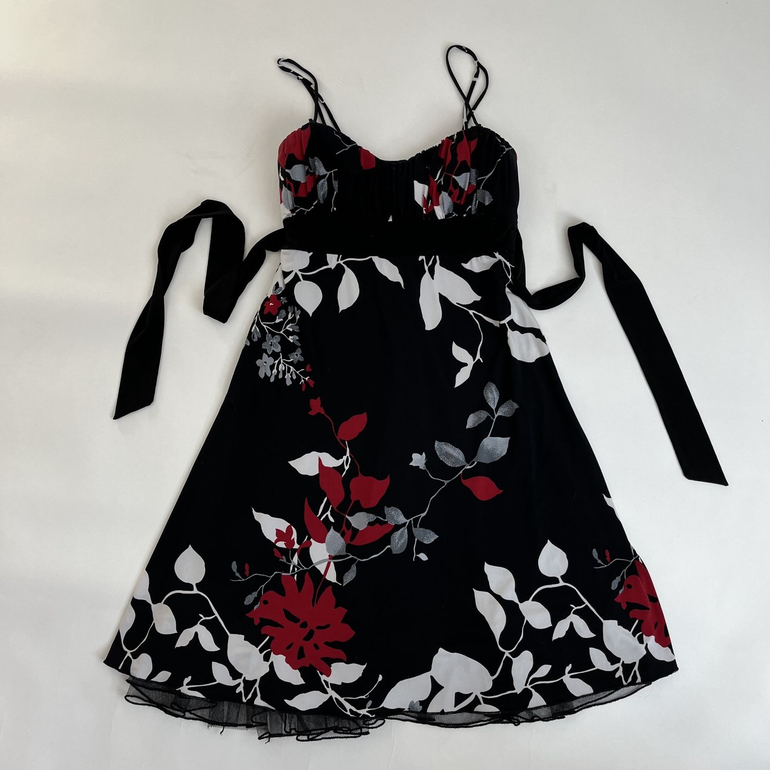 y2k red &amp; black dress