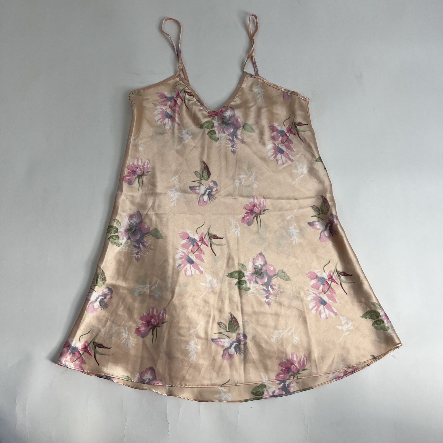 blush floral slip dress