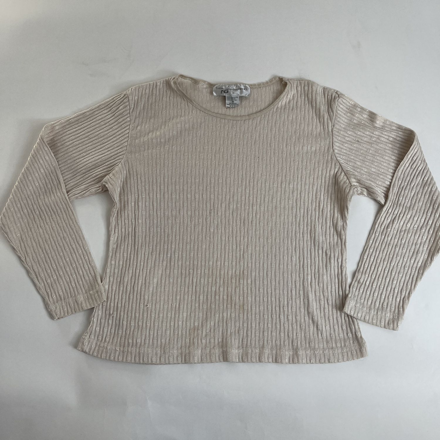 cream stretch long sleeve