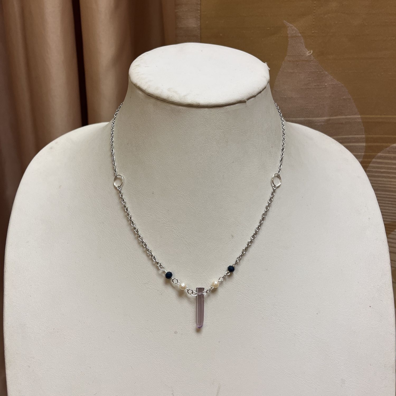 purple crystal necklace