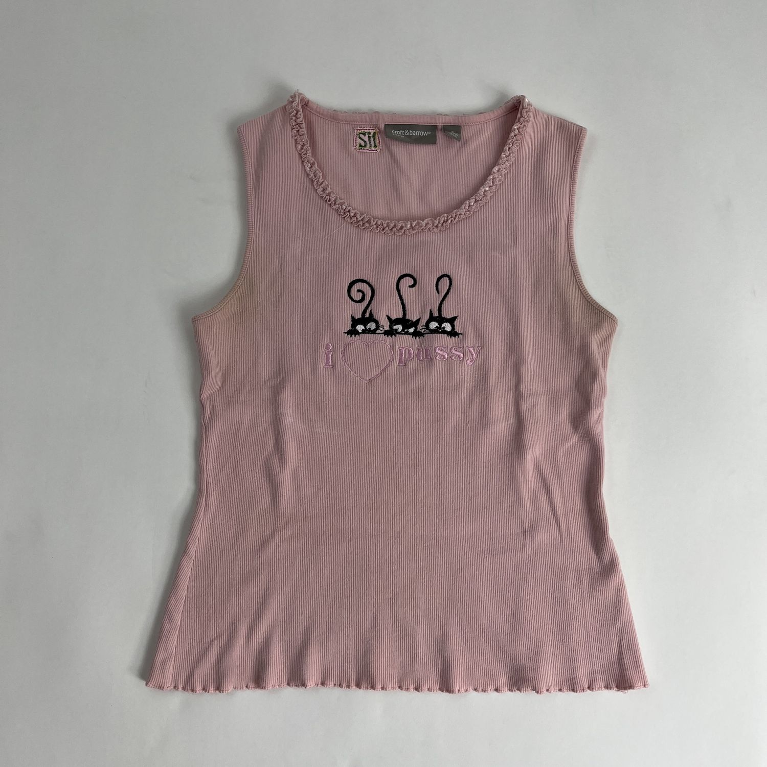 pink lace pussy top