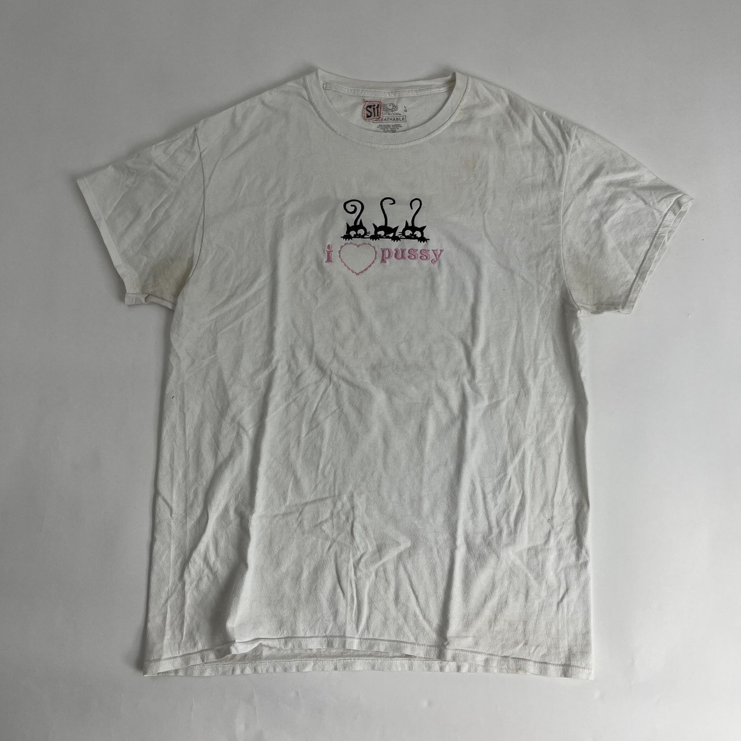 white pussy tee