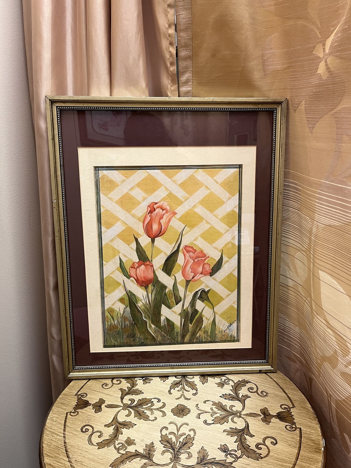 fenced tulip painting