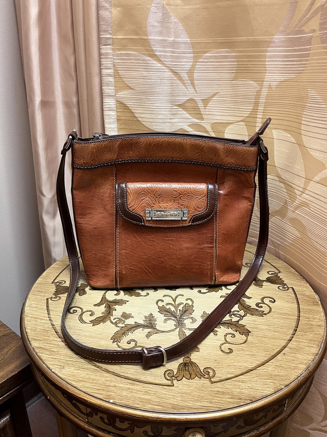 red detailed bag