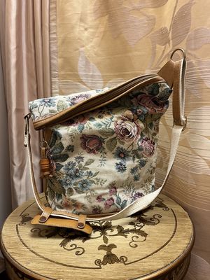 flower tapestry bag