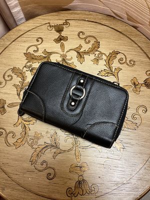 Black buckle wallet