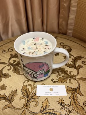 Vintage Pink Kitty Candle Mug