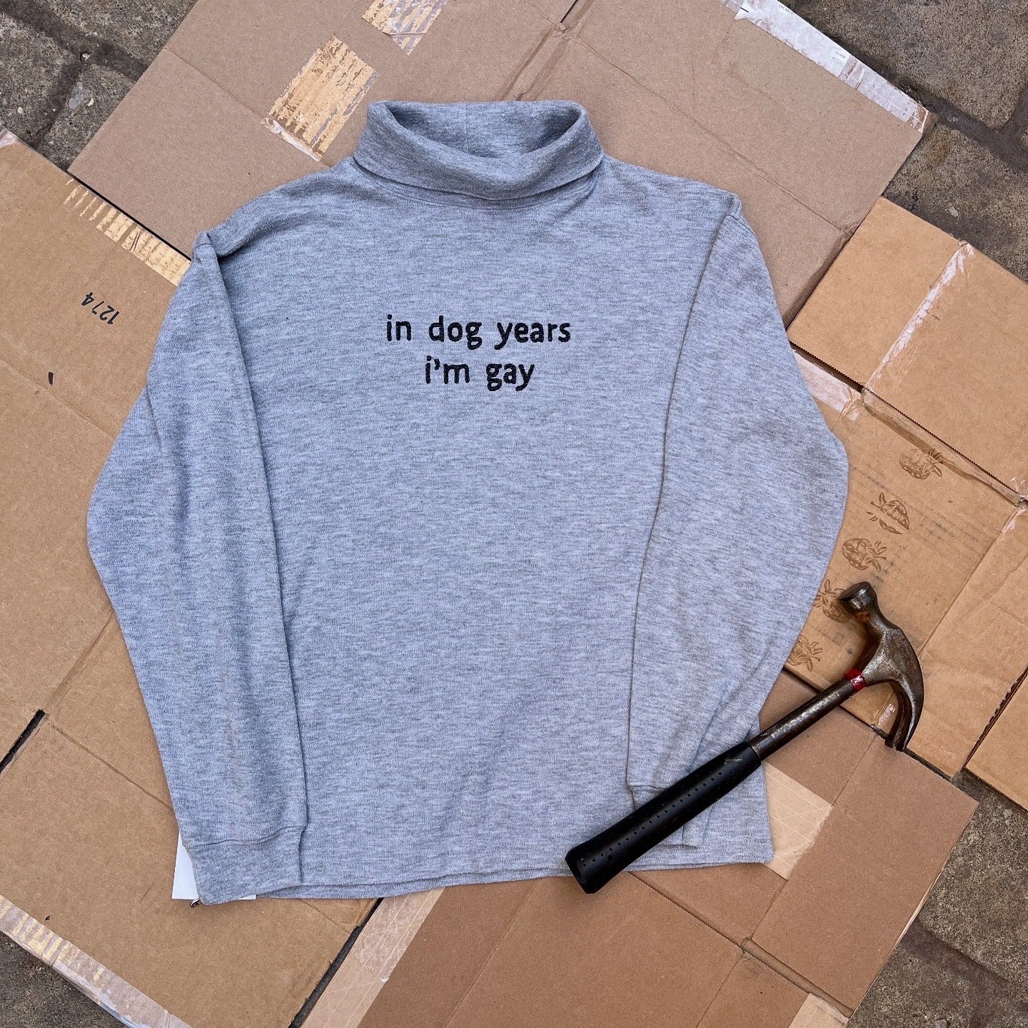 grey dog years turtle neck