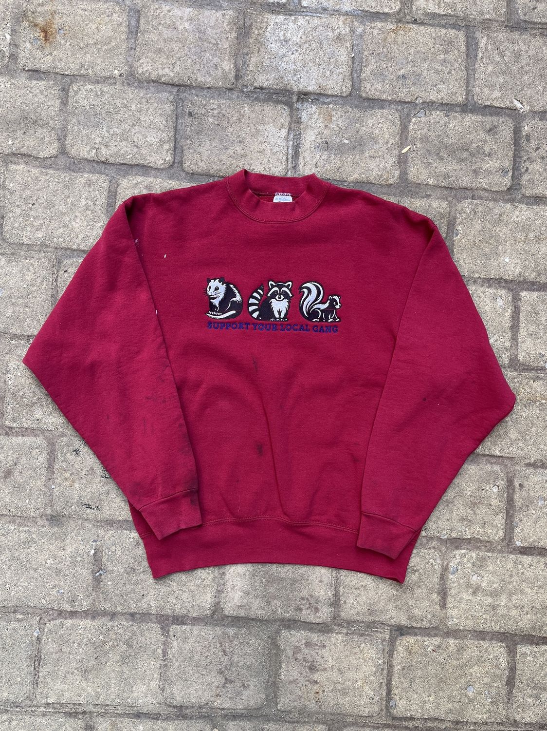 red gang crewneck