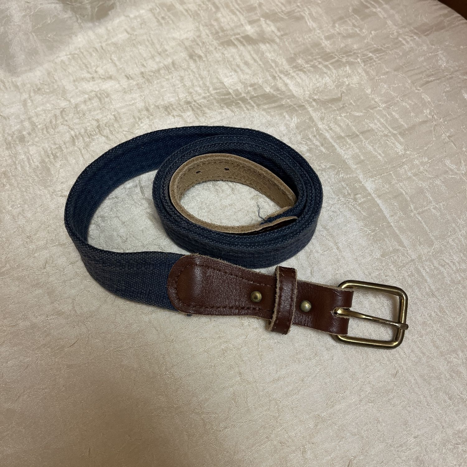 blue fabric belt