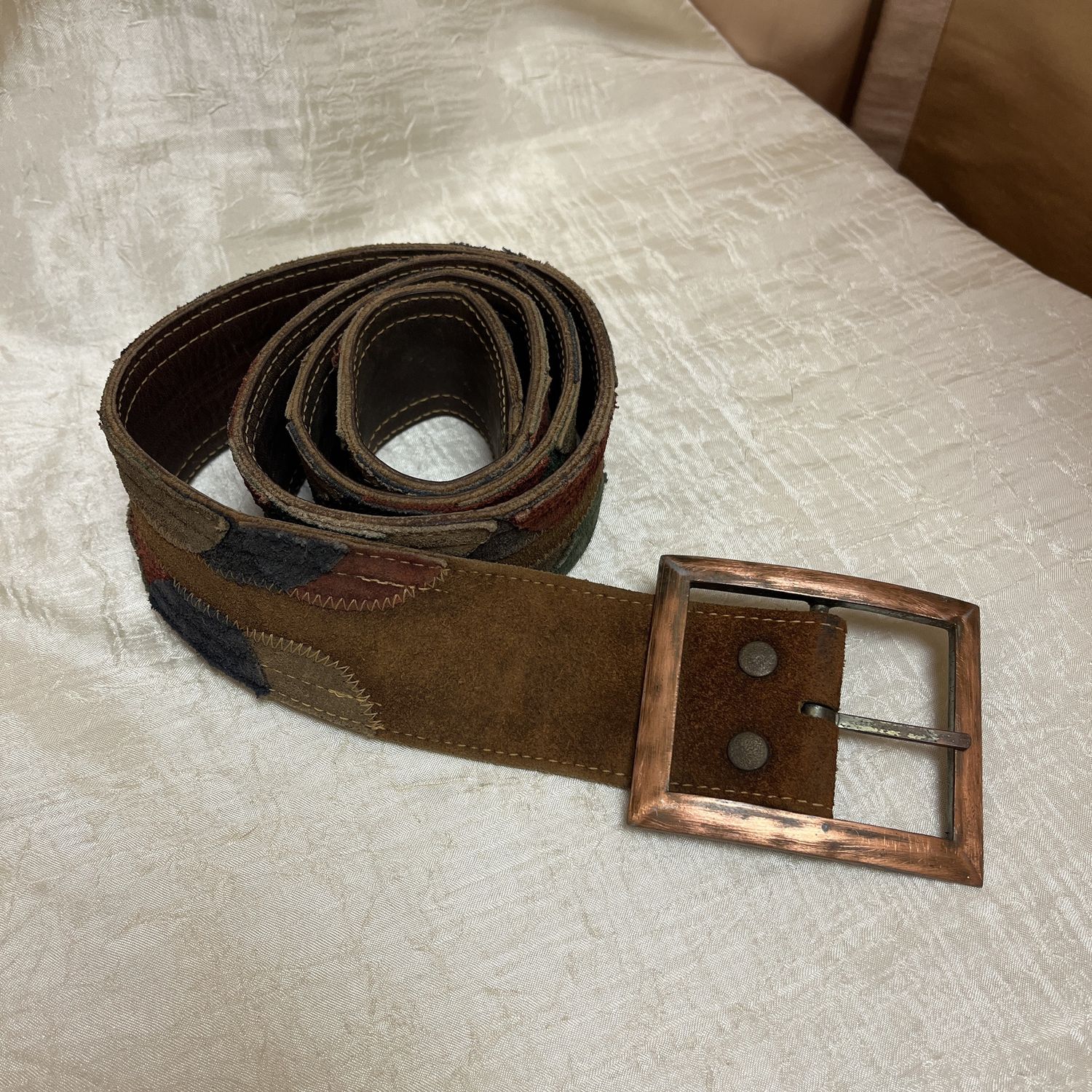 colorful suede leather belt