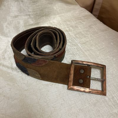 colorful suede leather belt