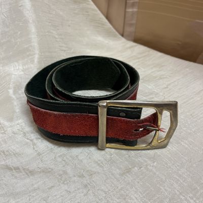 Red and Green leather belt
