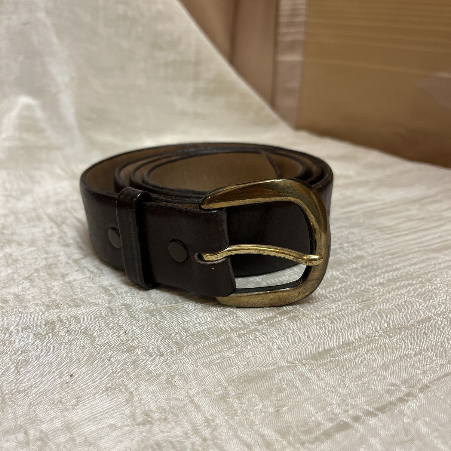 classic brown leather belt