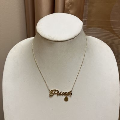 gold pisces necklace
