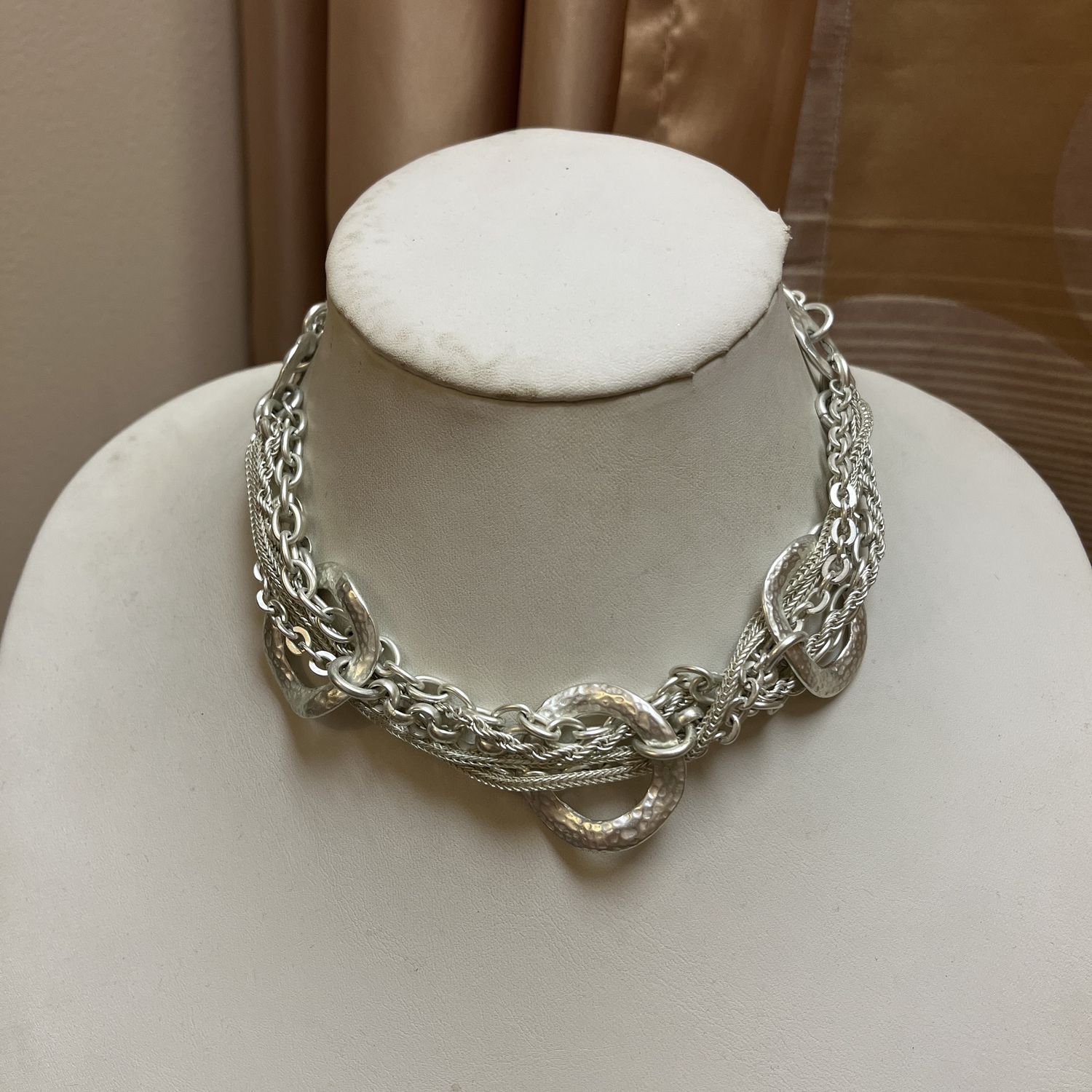 chunky silver chain necklace