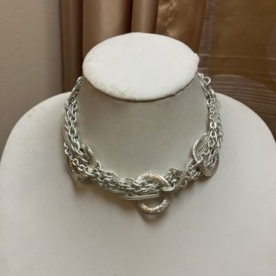 chunky silver chain necklace