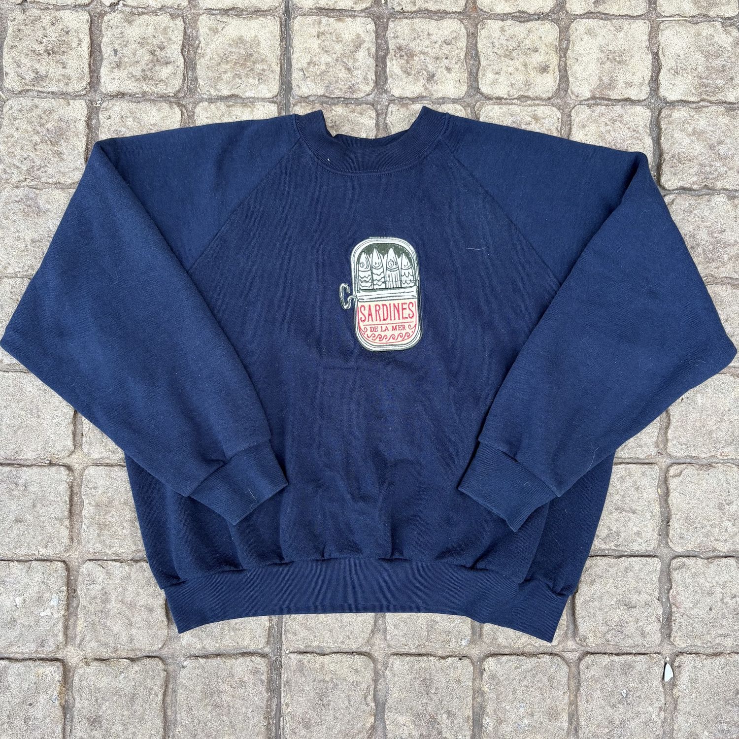 Navy Cropped Sardines Crew