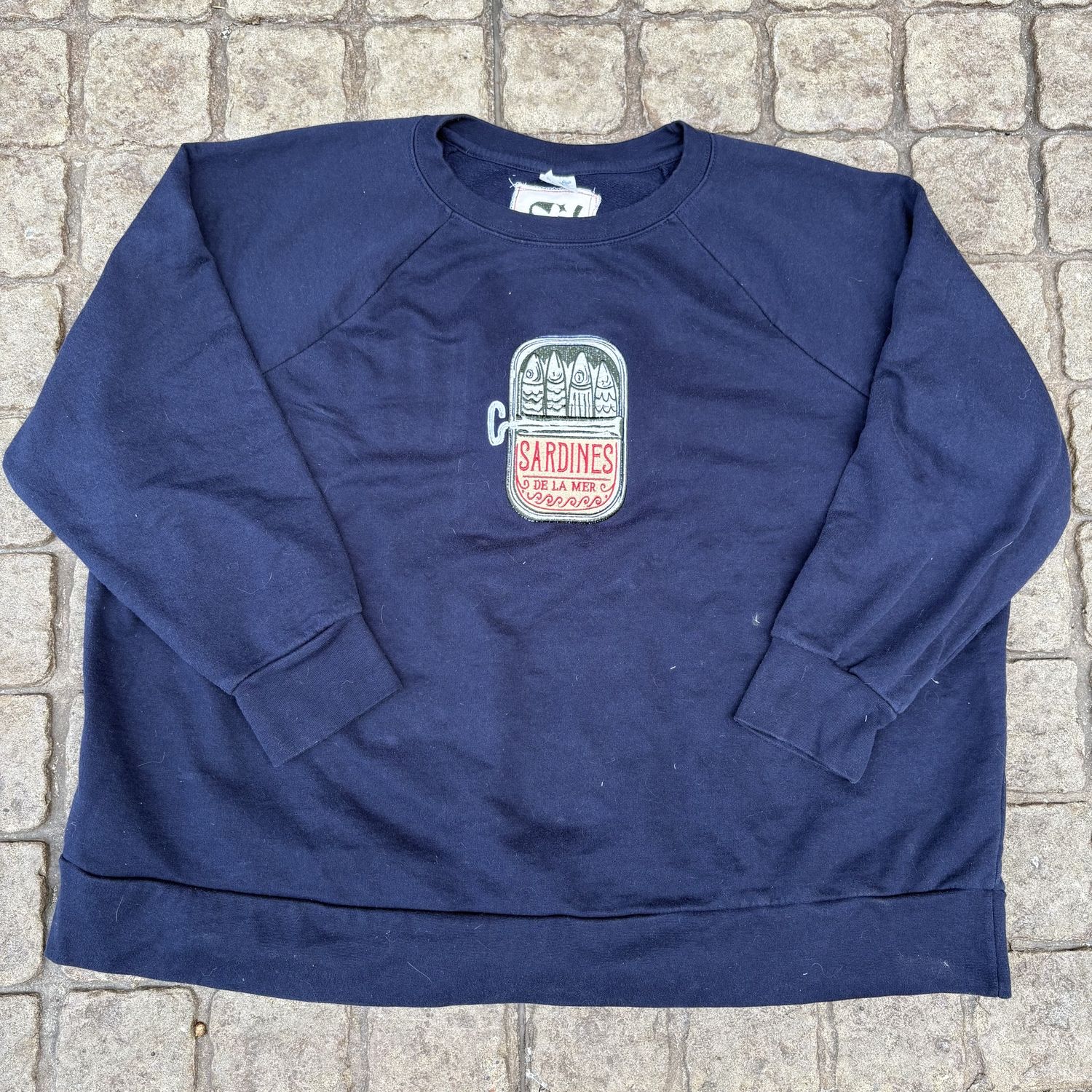 Navy Square Sardines Crew